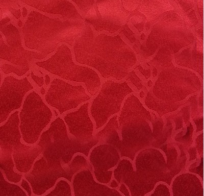 TB-FDN  提花桌布  枱布 100％滌  大理石-大紅 側面照